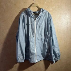 Light Blue Windbreaker Jacket
